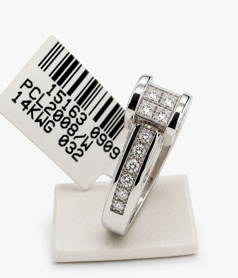 .52ct Princess Cut Diamond Ring 14k White Gold Size 7
